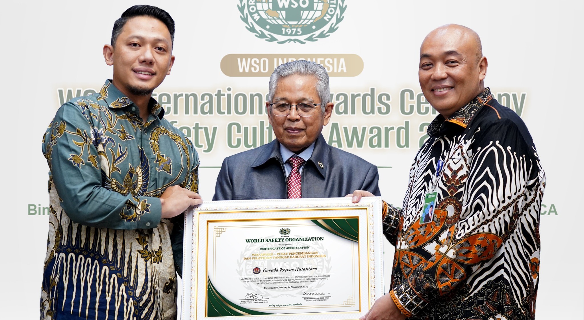 PT Putra Perkasa Abadi Raih Penghargaan dari World Safety Organization Indonesia