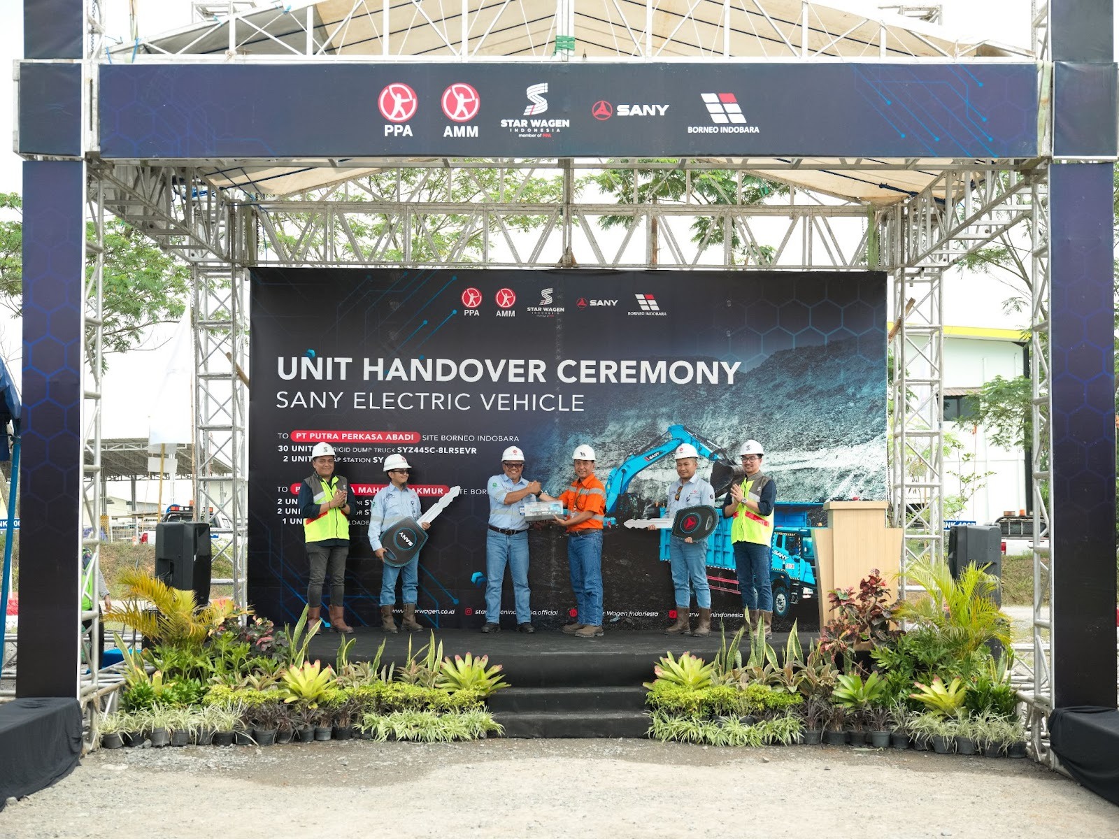 Dukung Green Mining, PPA & AMM Site BIB Gunakan Electric Vehicle Kolaborasi SWI x SANY