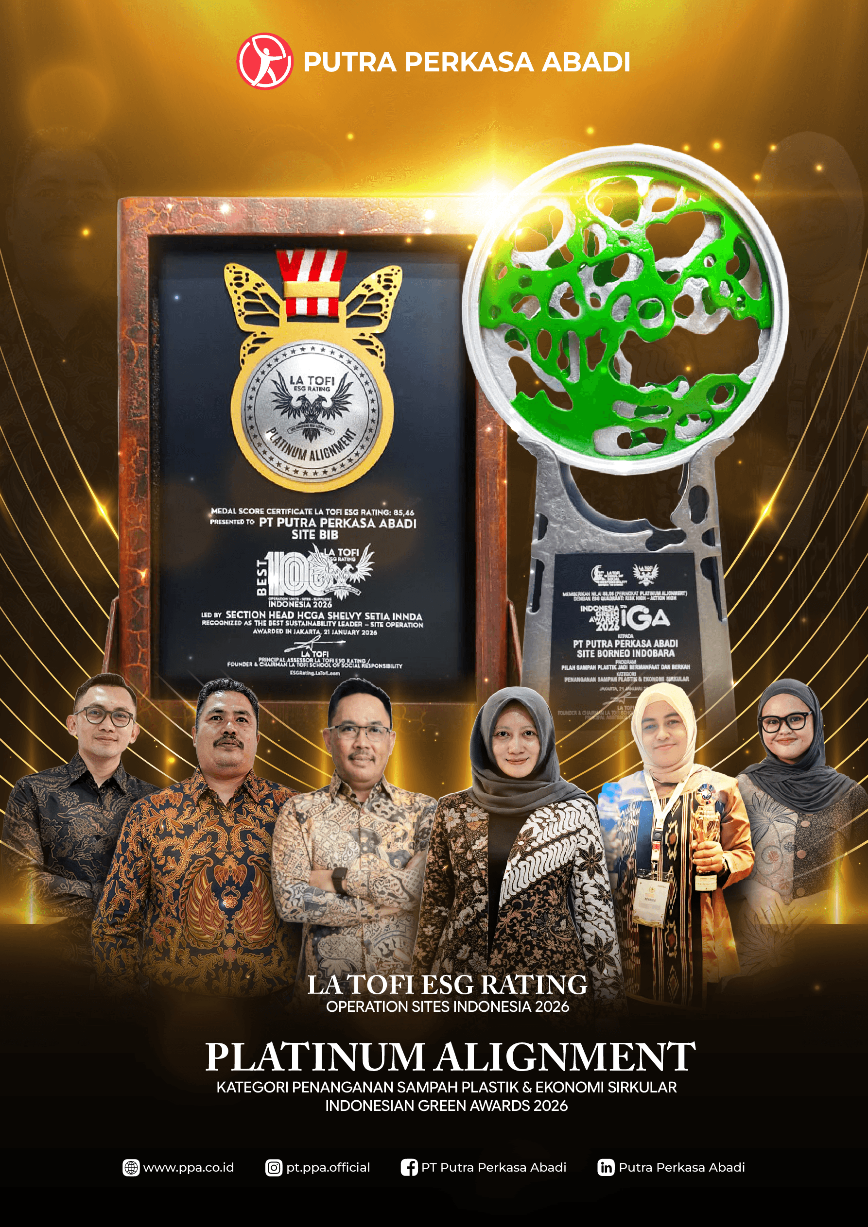 PPA Raih Platinum di Indonesia Green Awards 2026 melalui Program CSR Berbasis Circular Economy